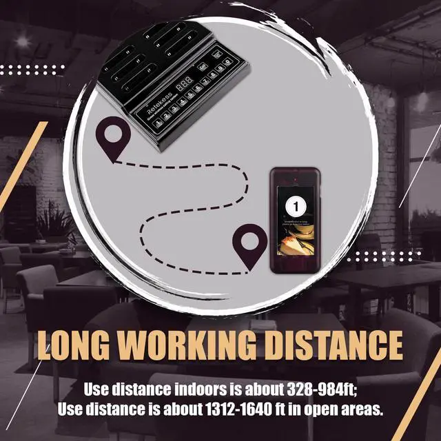 Alt view image 2 of 7 - T112 Buzzers for Restaurant, Queue Calling System, 20 Pagers | for Food Truck, Bars, Clubs, 1640ft Long Range, 48 Hours Long Service Time, 3 reminder modes, One-Key Mute