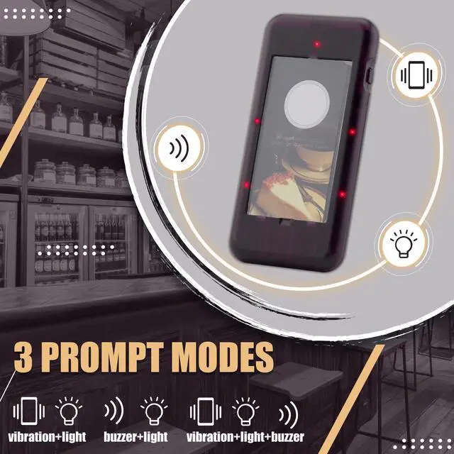 Alt view image 3 of 7 - T112 Buzzers for Restaurant, Queue Calling System, 20 Pagers | for Food Truck, Bars, Clubs, 1640ft Long Range, 48 Hours Long Service Time, 3 reminder modes, One-Key Mute