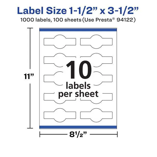 Alt view image 5 of 6 - ® Matte White Wraparound Band Labels, Sure Feed® Technology, 1-1/2" x 3-1/2", 1,000 White Labels, Print-to-the-Edge, Permanent Label Adhesive, Laser/Inkjet Printable Labels