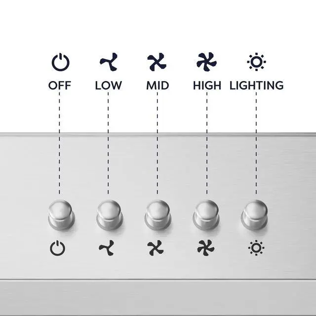 Alt view image 6 of 7 - Under Cabinet Range Hood 30 inch Ductless Convertible Duct, Stove Vent Hood for Kitchen with 3-Speed Exhaust Fan in Stainless Steel