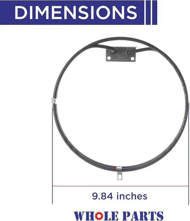 Alt view image 2 of 7 - Range Oven Convection Heating Element Part# WB44T10053 - Replacement and Compatible with Some GE and Kenmore Ranges or Ovens