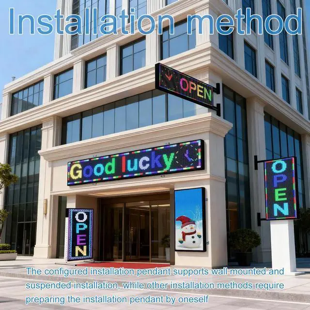 Alt view image 6 of 7 - P10(40" * 14") Outdoor Programmable Scrolling Led Sign Digital For Business Matrix Panel Screen Panel Electronic Board Screen Custom Neon Custom Message Board
