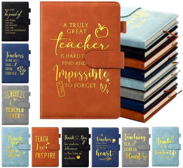 Main image of 20 Pcs Teacher Appreciation Leather Notebook Back to School Gift | Thank You Journal for Women Men A5 Hardcover Notepads First Day of School Gifts for Teacher Office Supplies