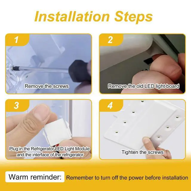 Alt view image 4 of 7 - W11125428 Refrigerator Replacement light LED Assembly Fits For Whirlpool PS12347426 W10223894 W10289592 W10850514 w10289592