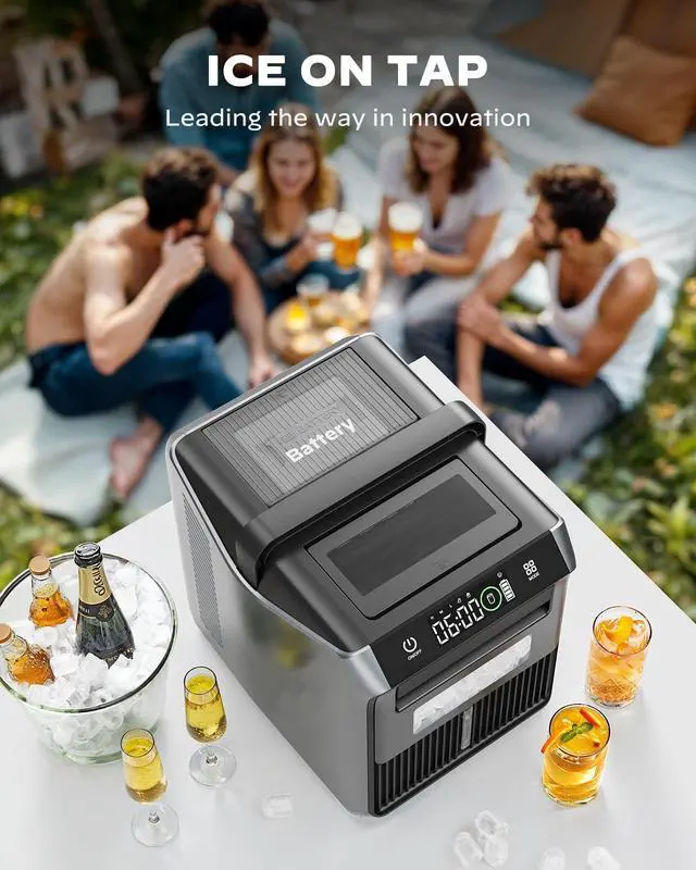 Alt view image 2 of 7 - 168 Wh Detachable Battery for 12 Volt RV Ice Maker, Specially Equipped SLIM39 Series Portable Ice Maker (Adapter not Included)