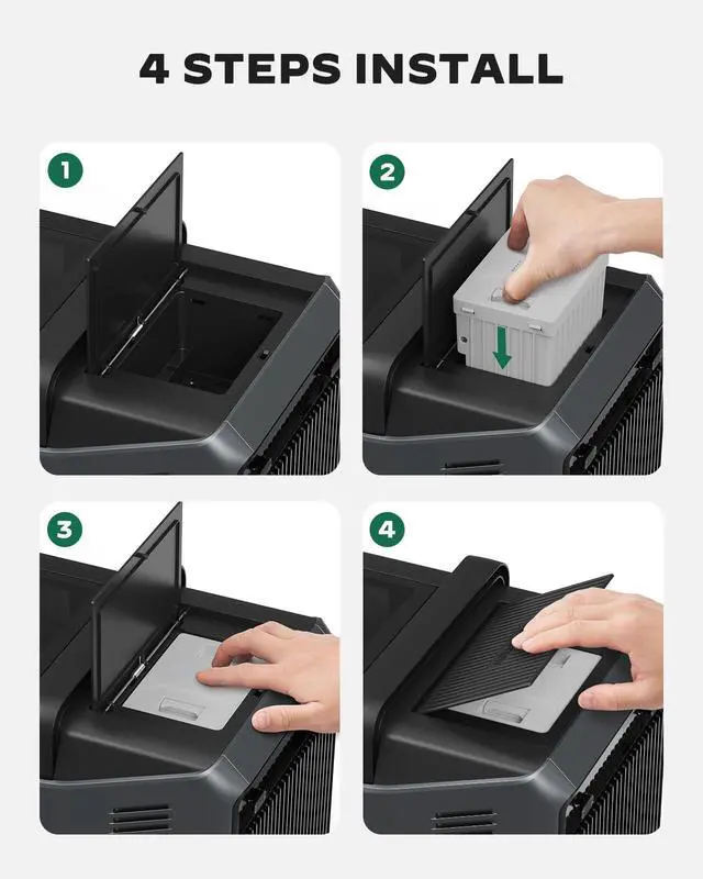 Alt view image 5 of 7 - 168 Wh Detachable Battery for 12 Volt RV Ice Maker, Specially Equipped SLIM39 Series Portable Ice Maker (Adapter not Included)