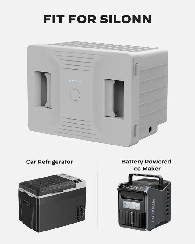 Alt view image 3 of 7 - 168 Wh Detachable Battery for 12 Volt RV Ice Maker, Specially Equipped SLIM39 Series Portable Ice Maker (Adapter not Included)