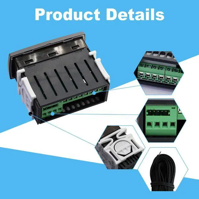 Alt view image 7 of 7 - W0302184 Digital Freezer Controller Compatible with Atosa Refrigerator | MBF8001 MBF8002 MBF8003 MBF8501 MBF8503 MBF8503GR MBF8504 MCF8701 Temperature Sensor Probes & Clasp, Replaces XR06CX-4N1F1