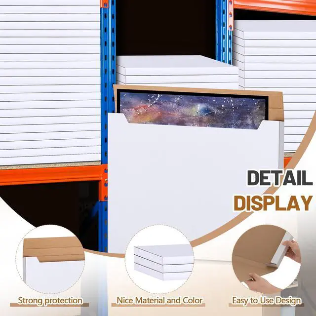 Alt view image 3 of 6 - 40 Pack 20x16x1 Inches Shipping Boxes Medium Corrugated Cardboard Box for Packing Moving Mailing Business Book Christmas Party Gifts Craft
