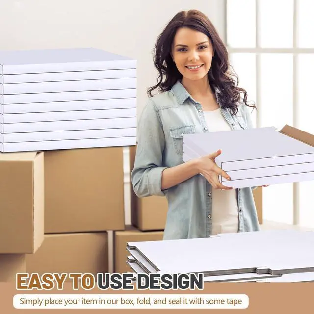 Alt view image 6 of 6 - 40 Pack 20x16x1 Inches Shipping Boxes Medium Corrugated Cardboard Box for Packing Moving Mailing Business Book Christmas Party Gifts Craft