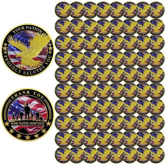 Main image of 82 PCS Military Challenge Coin Thank You for Your Service