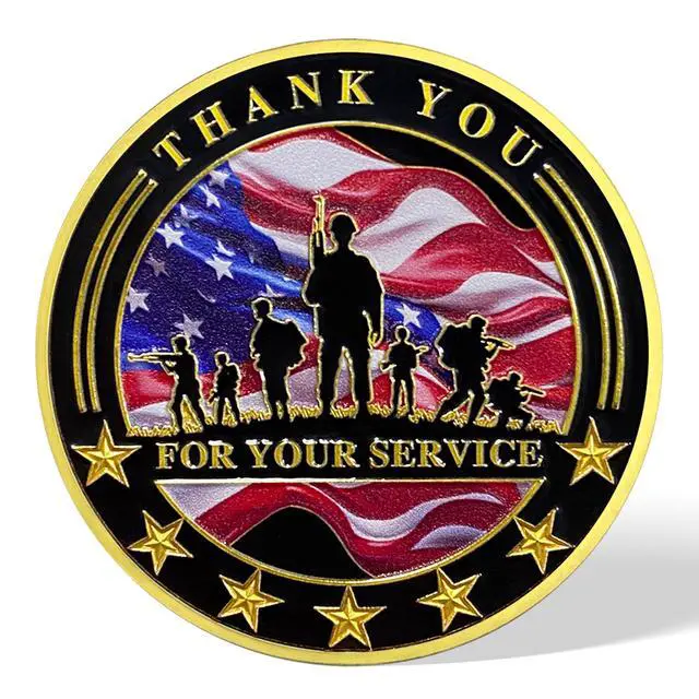 Alt view image 2 of 5 - 82 PCS Military Challenge Coin Thank You for Your Service