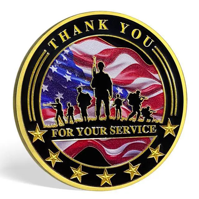 Alt view image 3 of 5 - 82 PCS Military Challenge Coin Thank You for Your Service