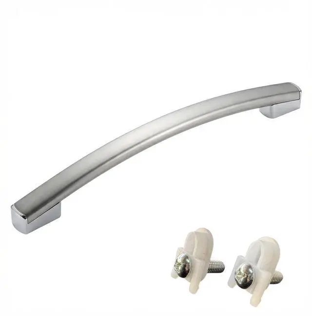 Main image of WR12X34310 Stainless Steel Freezer Door Handle with 2 pcs WR01X25070 Door Handle Fasteners Compatible with GE Etc Appliances Refrigerator,Replaces Parts 4960021 AP6994366 PS16220203 EAP16220203
