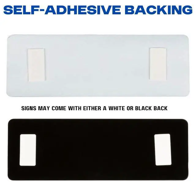 Alt view image 3 of 5 - No Shirt No Shoes No Service Sign w/Adhesive Back - Durable and Wipe Clean Plastic Sign - 9"X3" - Black and White - Business Restaurant Signage for Customer Entry Areas - 12 PK