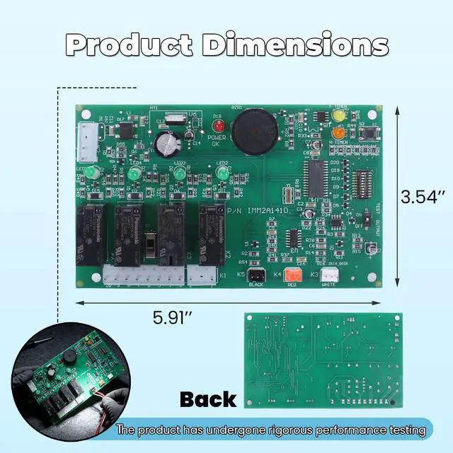 Alt view image 2 of 6 - 2A1410-01 2A1410-02 Ice Maker Control Board Replacement for Hoshizaki Ice Machines Compatible with KM250, KM450, KM500, KM600, KM1200, KM1300,KM1600