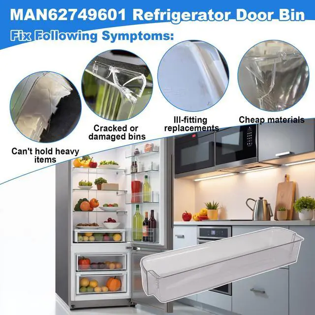Alt view image 5 of 7 - MAN62749601 Refrigerator Door Basket Compatible with LG Kenmore | Refrigerator LDC24370ST, LDCS24223W, LDCS24223S etc and Kenmore Refrigerator Door Bin 79579043310, 79579043312, 79578042310