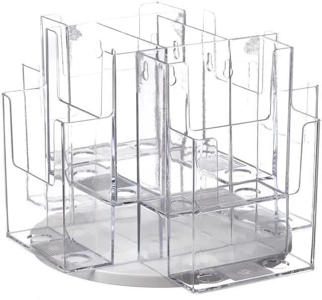 Main image of 252805 8-Pocket Tri-Fold Brochure Counter Display Revolves on a 9" Base