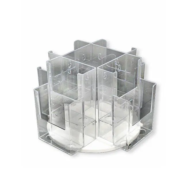Alt view image 2 of 4 - 252805 8-Pocket Tri-Fold Brochure Counter Display Revolves on a 9" Base