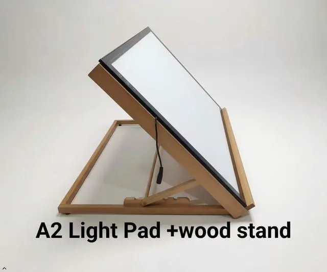 Alt view image 6 of 7 - A2 Light Pad Professional Custom Wooden StandA2 Light Box Stand and Light Pad Stand,19 Inches by 26 Inches