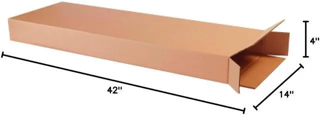 Alt view image 5 of 5 - Small Business Packaging, Shipping Box 14 x 4 x 42, 15 Bulk | Cardboard, Gift, Storage, Large, Double Wall Corrugated Boxes, 14x4x42 14442