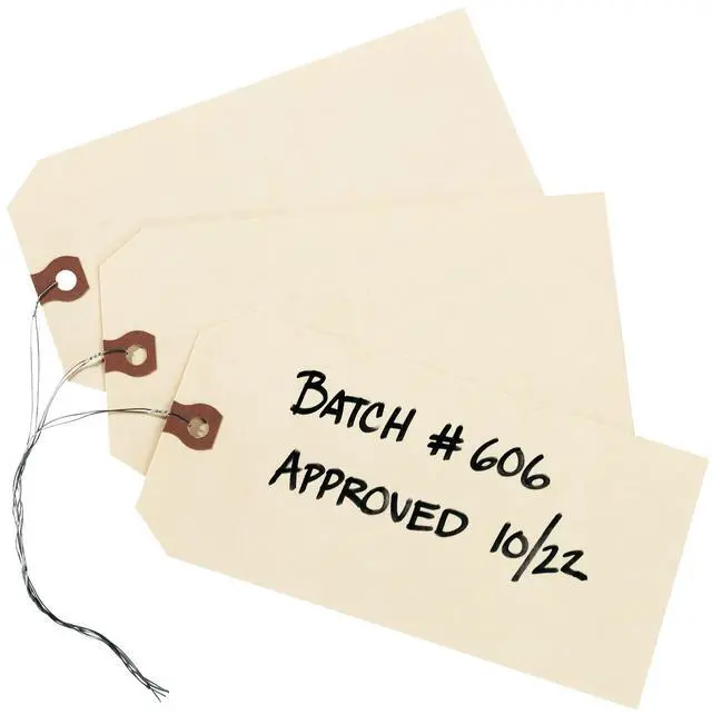 Main image of ® Shipping Tags with Wire, 11.5 pt. Stock, 6-1/4" x 3-1/8", 1,000 Manila Hang Tags (12608)