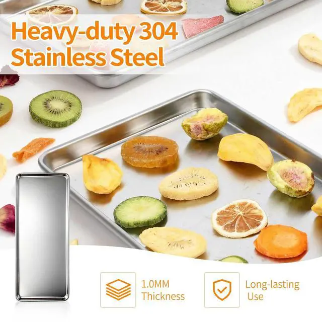 Alt view image 3 of 7 - Metal Trays for Harvest Right Home Pro Freeze Dryer - Heavy-Duty 304 Stainless Steel,Custom-Made Fit for Small Harvest Right Freeze Dryer (Small-4pack)
