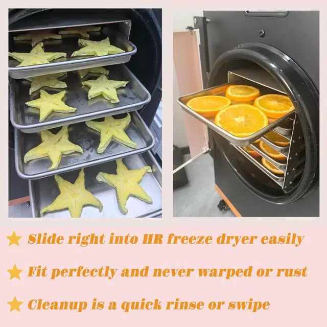 Alt view image 4 of 7 - Metal Trays for Harvest Right Home Pro Freeze Dryer - Heavy-Duty 304 Stainless Steel,Custom-Made Fit for Small Harvest Right Freeze Dryer (Small-4pack)