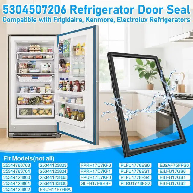 Alt view image 3 of 7 - UPGRADED 5304507206 Refrigerator Door Gasket Compatible with Frigidaire Electrolux Kenmore Refrigerator Freezer Door Gasket Seal Part 216522311 7216522311 AP6037298 Door Gasket Refrigerator Door Seal