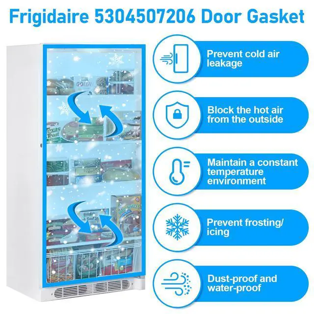 Alt view image 7 of 7 - UPGRADED 5304507206 Refrigerator Door Gasket Compatible with Frigidaire Electrolux Kenmore Refrigerator Freezer Door Gasket Seal Part 216522311 7216522311 AP6037298 Door Gasket Refrigerator Door Seal
