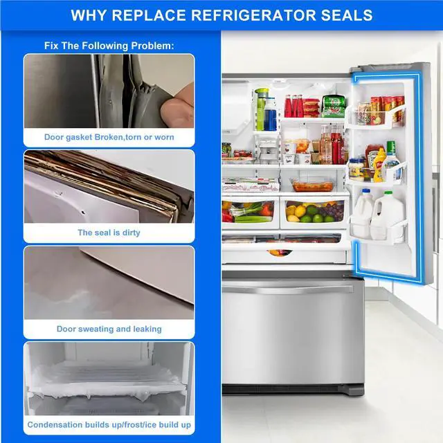 Alt view image 6 of 7 - Upgraded 41.73"x13.98" W10830048 Refrigerator Door Gasket (Left Side) Replacement Compatible with Kenmore Maytag Refrigerator Door Seal W10179334 W10443240 4458807 AP6027227 PS11759509 EAP11759509