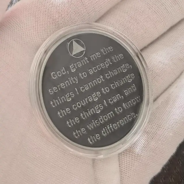 Alt view image 2 of 7 - Grateful to Be Alive Sobriety Chip AA Coins and Medallions Recovery Anniversary Token (Pack of 10)