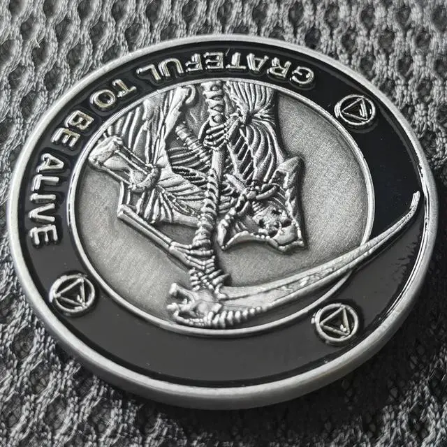Alt view image 7 of 7 - Grateful to Be Alive Sobriety Chip AA Coins and Medallions Recovery Anniversary Token (Pack of 10)