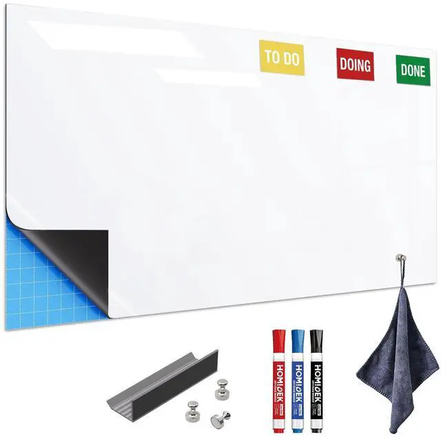 Main image of Adhesive Backing Magnetic Whiteboard Contact Paper - 36" x 48" Peel and Stick Dry Erase Board Sticker - Magnetic Wall Decal Wallpaper for Any Smooth Surface, Office, Home, Classroom, Playroom