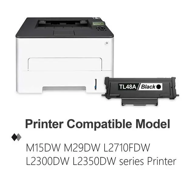 Alt view image 2 of 7 - TL48A TL-48A Black Toner Cartridge (1 Pack) Compatible TL 48A | High Yield Toner Cartridge Replacement for Pantum TL-48A TL48X M15DW M29DW L2710FDW L2300DW L2350DW Series Printer