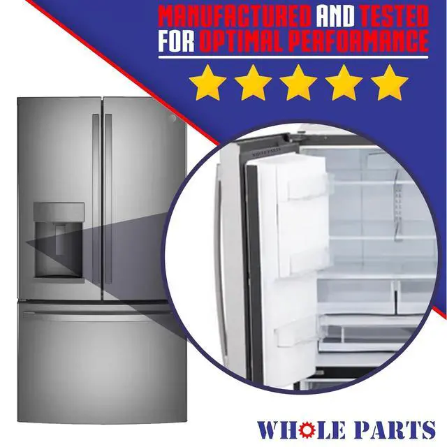 Alt view image 6 of 7 - Upgraded Refrigerator Fresh Food Door Gasket Seal (Magnetic Strip Inside, Dark Gray), Part# WR14X29300 - Replacement & Compatible with Some GE Refrigerators