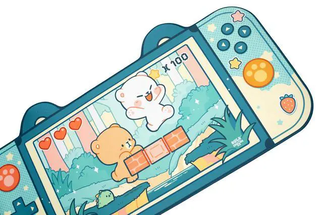 Alt view image 3 of 4 - Blue Level Up Desk Mat Authentic Merchandise (35.4" x 18.1") Inches Cute Extra Large Gaming Mouse Pad with Non-Slip Rubber Base for Computer Keyboard Laptop Home Office Accessories