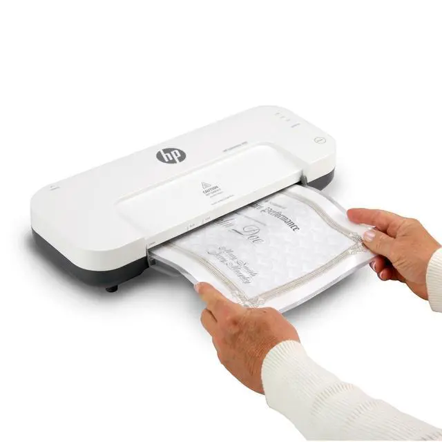 Alt view image 6 of 7 - HP - Hot & Cold Thermal Laminator Kit, 9.2-Inch with 100 Pouches | Hot And Cold Laminator Starter Kit, 9.2-Inch, 2-Roller System, 100 Pouches Included, Jam Release, For Photos And Documents