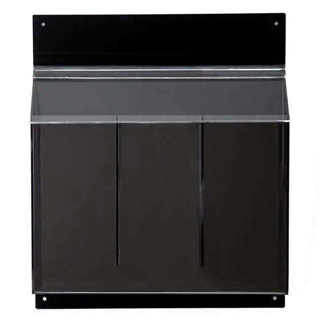 Alt view image 2 of 7 - Acrylic Black Outdoor Trifold Brochure Holder