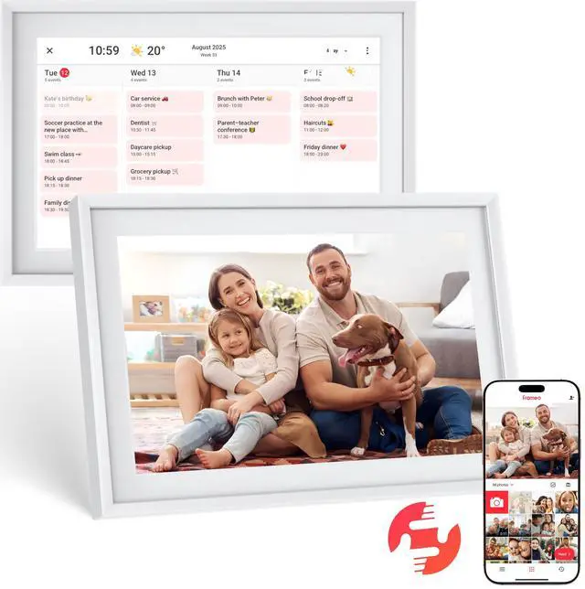 Main image of 10.1 Inch Digital Calendar & WiFi Digital Photo Frame | Smart Schedule Machine,FHD IPS Touch Screen,Remote Photo Video Upload,Multi-User Sharing,Stylish Minimalist,Home Decor
