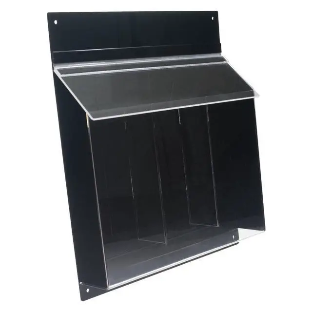 Alt view image 7 of 7 - Acrylic Black Outdoor Trifold Brochure Holder