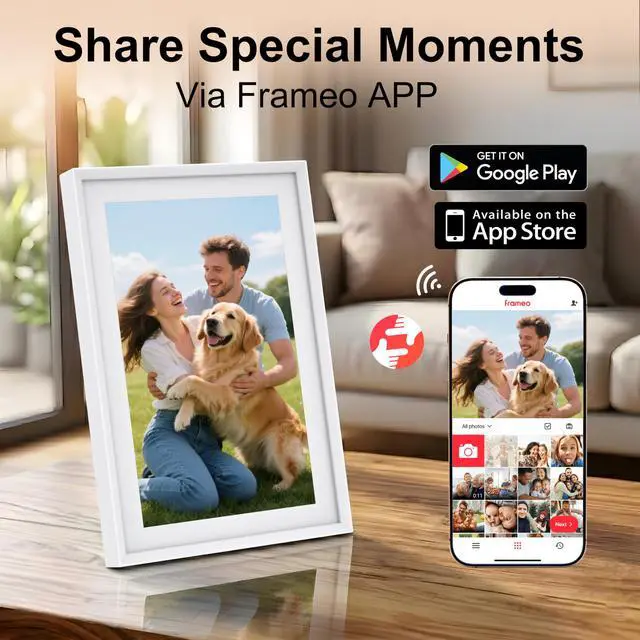 Alt view image 2 of 7 - 10.1 Inch Digital Calendar & WiFi Digital Photo Frame | Smart Schedule Machine,FHD IPS Touch Screen,Remote Photo Video Upload,Multi-User Sharing,Stylish Minimalist,Home Decor