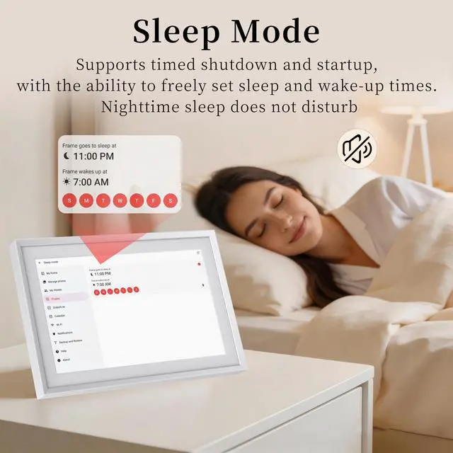 Alt view image 5 of 7 - 10.1 Inch Digital Calendar & WiFi Digital Photo Frame | Smart Schedule Machine,FHD IPS Touch Screen,Remote Photo Video Upload,Multi-User Sharing,Stylish Minimalist,Home Decor