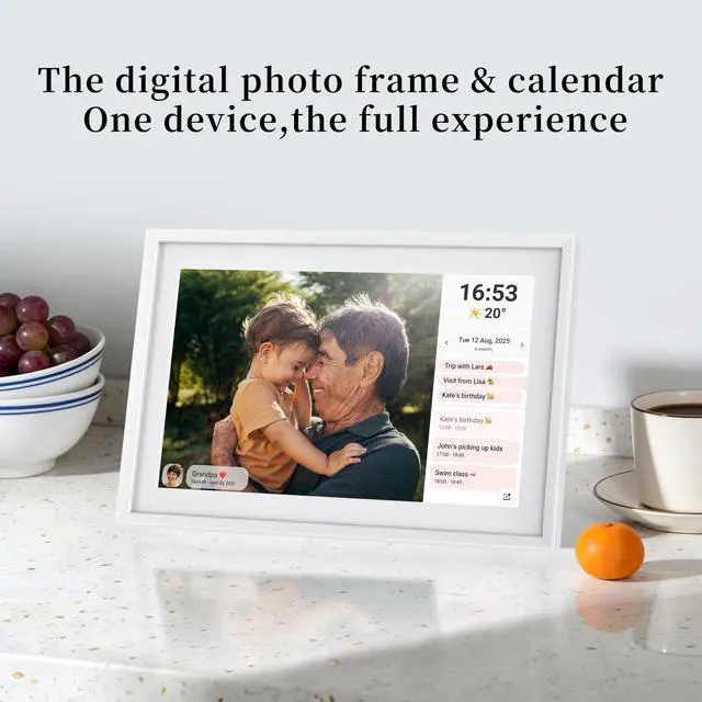Alt view image 7 of 7 - 10.1 Inch Digital Calendar & WiFi Digital Photo Frame | Smart Schedule Machine,FHD IPS Touch Screen,Remote Photo Video Upload,Multi-User Sharing,Stylish Minimalist,Home Decor