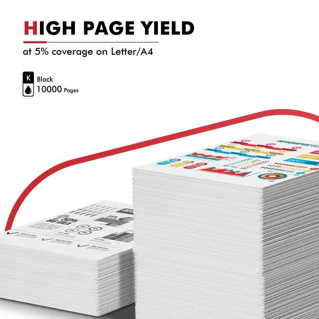 Alt view image 3 of 7 - 057H Black High Yield Toner Cartridge 057 MF445Dw MF455Dw 2-Pack | Compatible for Canon ImageCLASS LBP227dw LBP228dw MF449dw MF445dw MF448dw LBP226dw MF445 MF440 LBP220 LBP230 MF450 Printer