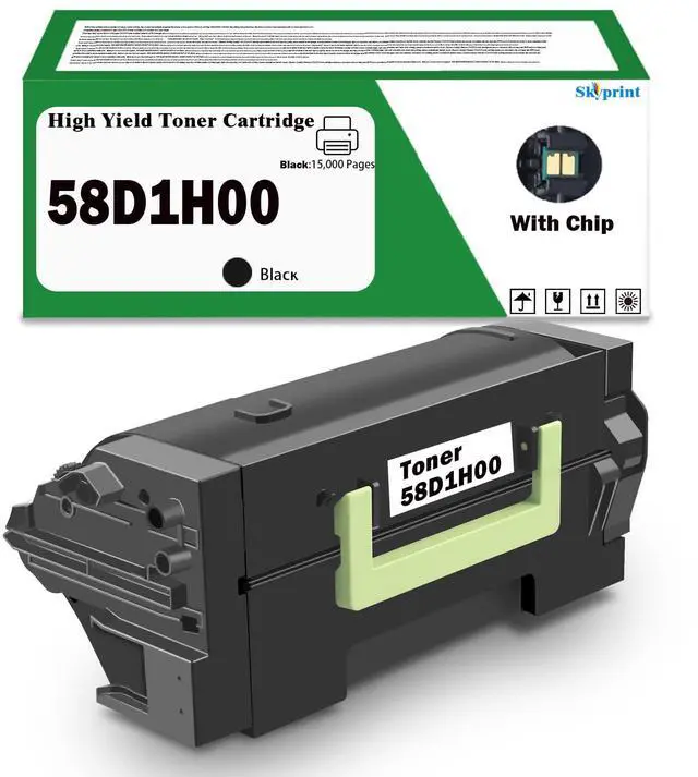 Main image of 58D1H00 Black High Yield Toner Cartridge (15,000 Pages) 58D1H00 | Compatible with Lexmark 58D1H00 Toner for MS725 MS821 MS822 MS823 MS824 MS825 MS826 MX721 MX722 MX725 MX822 MX824 Printer