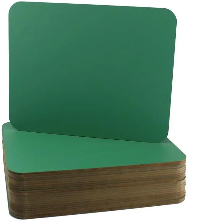 Main image of 9.5" x 12" Green Chalkboards, Classroom Set, Student Drawing, Small School Chalkboard, Menu Board, Pack of 24