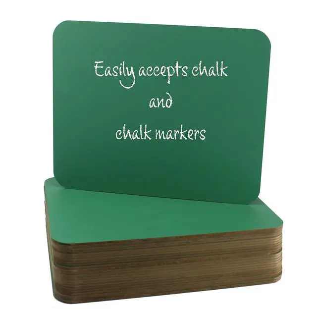 Alt view image 4 of 4 - 9.5" x 12" Green Chalkboards, Classroom Set, Student Drawing, Small School Chalkboard, Menu Board, Pack of 24