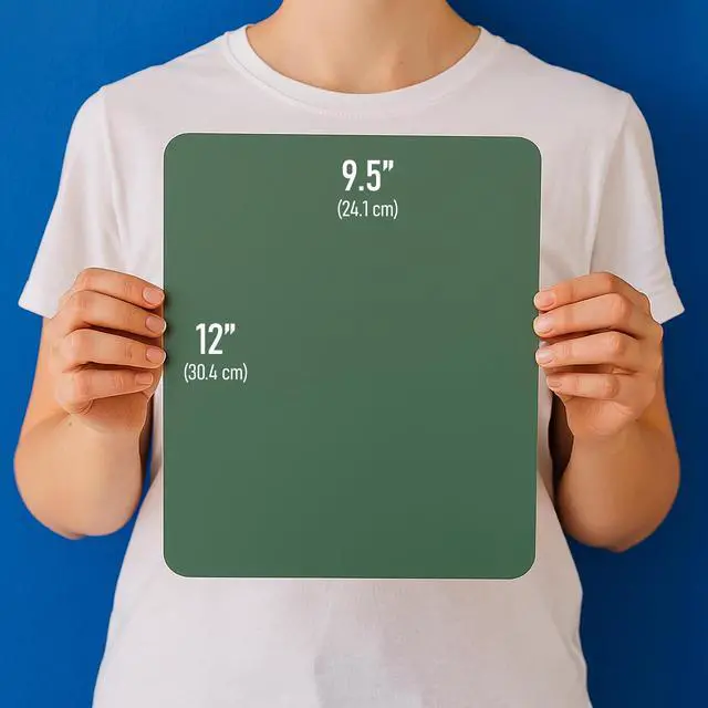 Alt view image 3 of 4 - 9.5" x 12" Green Chalkboards, Classroom Set, Student Drawing, Small School Chalkboard, Menu Board, Pack of 24