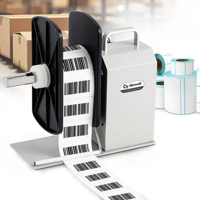 Main image of Automatic Label Rewinder, 9.8" Dia. Bidirectional Rewinding, 1/1.5/3" Core, Speed Ajustable, Thermal Label Hangtag Washing Label, Synchronize with Various Printers